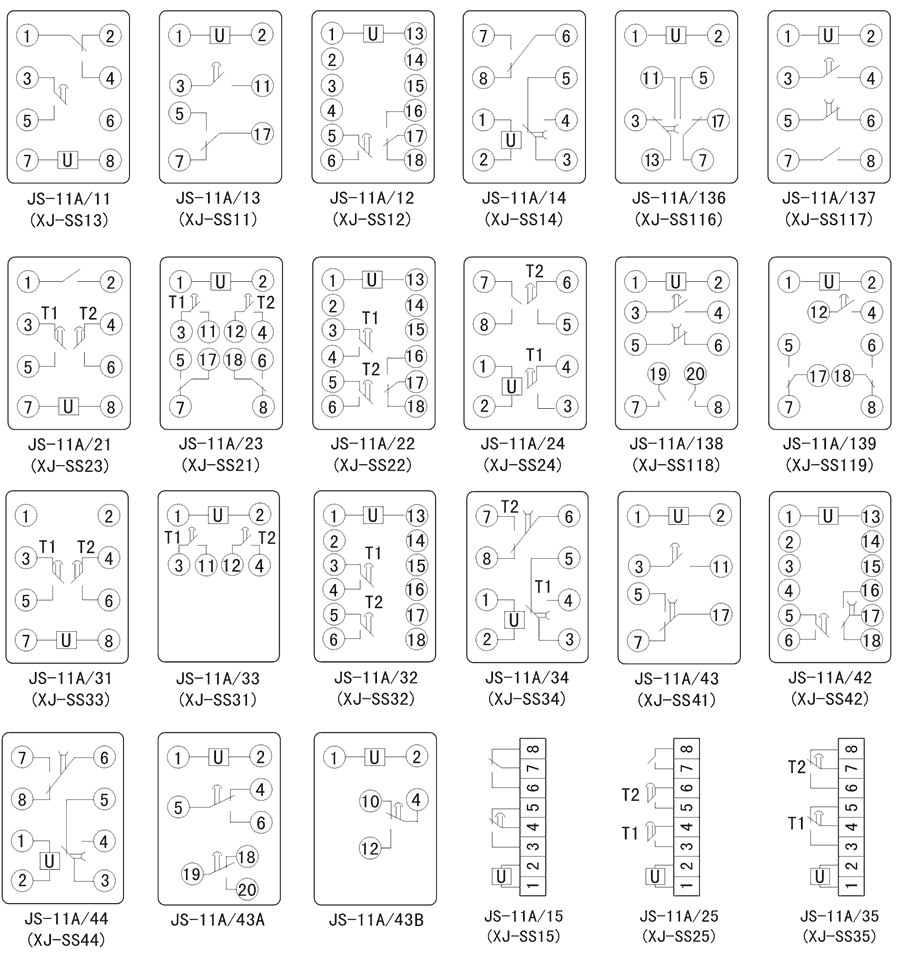 JS-11A/14內(nèi)部接線圖